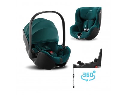 BRITAX RÖMER Autosedačka set Baby-Safe Pro + Vario Base 5Z + autosedačka Dualfix 5z, Atlantic Green