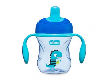 CHICCO Hrneček Training s držadly 200 ml modrý 6m+