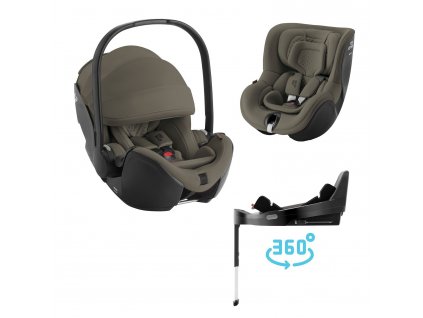 BRITAX RÖMER Autosedačka set Baby-Safe Pro + Vario Base 5Z + autosedačka Dualfix 5z Lux, Urban Olive