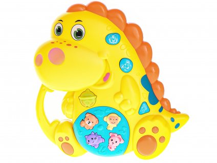 Dinosaurus 16cm na baterie se světlem a zvukem 12m+ žlutý