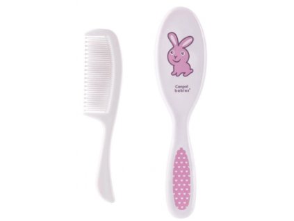 Canpol babies Hřeben a kartáč de Luxe - růžový