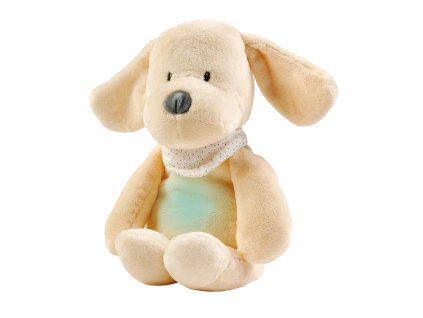 NATTOU Uspáváček plyšový hudební se světýlkem a senzorem pláče 4v1 Sleepy Dog Vanilla 0m+