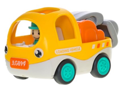 Auto stavební veselé Bagr 6,5cm zpětný chod 18m+