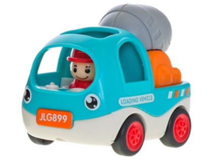 Auto stavební veselé Míchačka 6,5cm zpětný chod 18m+
