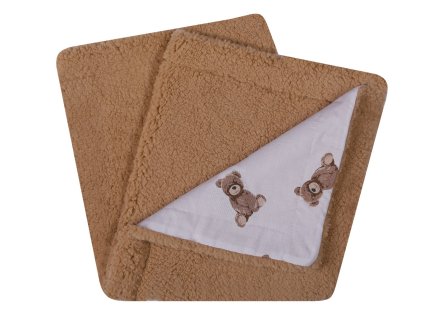 DuetBaby dětská deka Teddy s plyšem oboustranná Medvídek