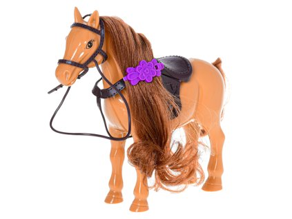 Kůň  s doplňky světle hnědý