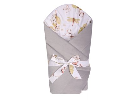 DuetBaby zavinovačka Velvet šedá vážky