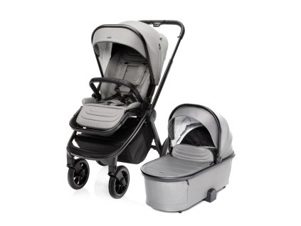 ZOPA Set Move Cross 3 + hluboká korba Move XL 3 + adaptéry, Metal Grey