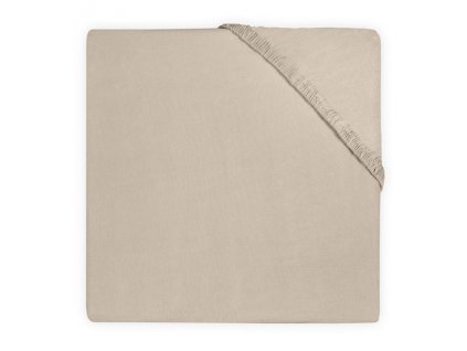 Jollein Prostěradla ze 100% bavlny 120x60cm -set 2ks Nougat