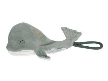 Little Dutch Ocean klip na dudlík velryba - Mint