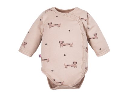 Eevi body Puppy Playtime ze 100% bavlny -béžové
