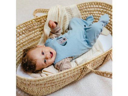 Eevi dupačky Puppy Playtime ze 100% bavlny -modré