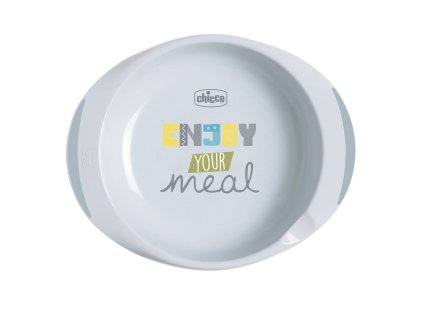 Chicco Set jídelní - talíř, miska neutral 12m+