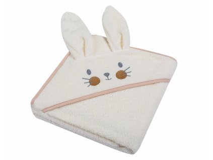 DuetBaby froté osuška 100/100 cm králíček - krémová