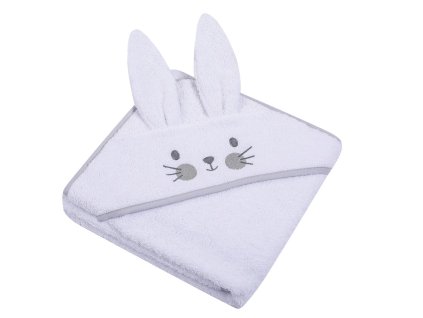 DuetBaby froté osuška 100/100 cm králíček - bílá