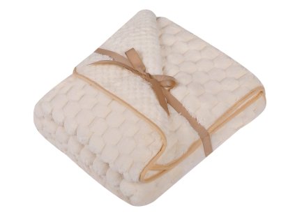 DuetBaby Dětská deka 3D Soft - krémová