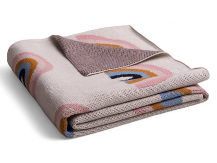 0036096 kocyk rainbow z bawelny 80x100