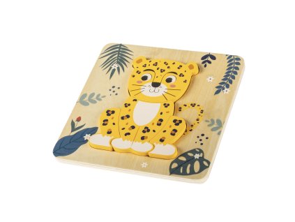 Zopa Dřevěné puzzle malé Leopard