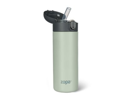 Zopa Termoska na tekutiny s brčkem 400 ml - Pistacio green