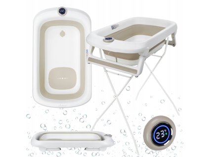 PRIMABOBO Skladaci vanicka LUX SE STOJANKEM vana pro dite velka BEZOVA