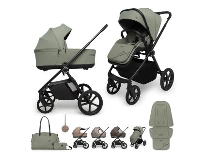 Muuvo Kočárek kombinovaný One 2v1 Olive