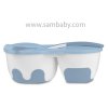 Babyono Miska 2v1 uzavíratelná, s lžičkou 200 + 150 ml 6 m + modrá