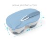 Babyono Miska 2v1 uzavíratelná, s lžičkou 200 + 150 ml 6 m + modrá
