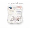 Canpol babies set symetrických silikonových dudlíků ROYAL BABY růžový - 6-18m