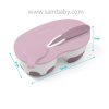 Babyono Miska 2v1 uzavíratelná, s lžičkou 200 + 150 ml 6 m + růžová