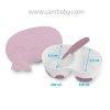 Babyono Miska 2v1 uzavíratelná, s lžičkou 200 + 150 ml 6 m + růžová
