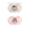 Canpol babies set symetrických silikonových dudlíků BONJOUR PARIS růžový - 0-6m
