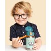 SKIP HOP Spark Style Láhev s brčkem na vodu nerez Robot 12 m+
