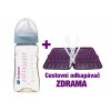 B.box Antikoliková kojenecká láhev 240 ml -Modrá +Cestovní odkapávač ZDARMA