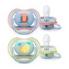 Philips AVENT Šidítko Ultra air Obrázek 0-6m chlapec (papoušek), 2 ks