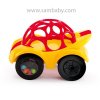 Oball Hračka autíčko Rattle &amp; Roll™, 81510-6, 3m+ - červeno žluté