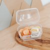 canpol babies set symetrickych silikonovych dudliku babiesboo 18m oranzovy (2)