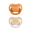 canpol babies set symetrickych silikonovych dudliku babiesboo 18m oranzovy