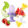 Babyono Dudlík silikonový na krmení Flower violet 6m+