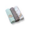 Babyono Pleny bambusové 3 ks Blue-grey, 70x70 cm