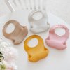canpol babies silikonovy bryndak s kapsou dots sedy (2)