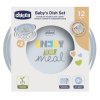 Chicco Set jídelní - talíř, miska neutral 12m+