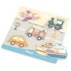 Viga Dřevěné vkládací puzzle dopravní prostředky