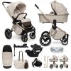 Muuvo Kočárek kombinovaný Quick Boho Brown set 4v1 + CYBEX Aton B2 i-Size + základna