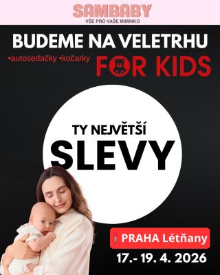 ✨ Jedeme na veletrh! ✨ Sambaby vyráží na veletrh FOR KIDS do Prahy! 🧸💛 Najdete nás tam od 17. do 19. 4. 2026 v PVA EXPO...