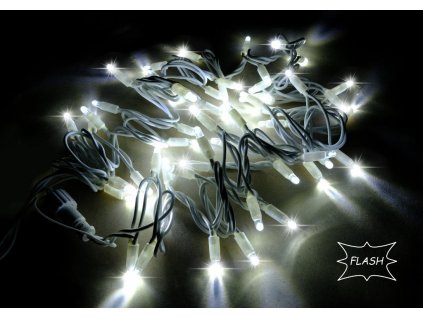 String Lite Flash studená biela/biely kábel 12m 180LED(3x60) 230V 15W