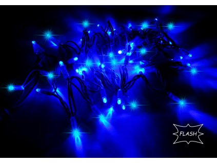 String Lite Flash modrá/modrý kábel 12m 180LED(3x60) 230V 15W