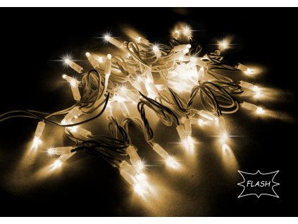 String Lite Flash teplá biela/biely kábel 24m 360LED(6x60) 230V 30W