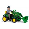 Elektrický nakladač PegPerego John Deere Ground Loader 12V zelená + vlečka