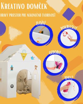 🎨🏡 Domček, ktorý nezavadzia a nikdy neomrzí? Áno, existuje! Kreativo domček je presne ten typ hračky, ktorý si zamiluje...