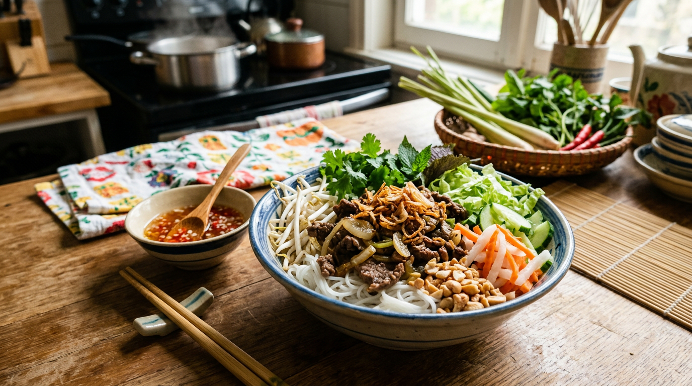 RECEPT | Vietnamský salát Bún bò Nam Bộ